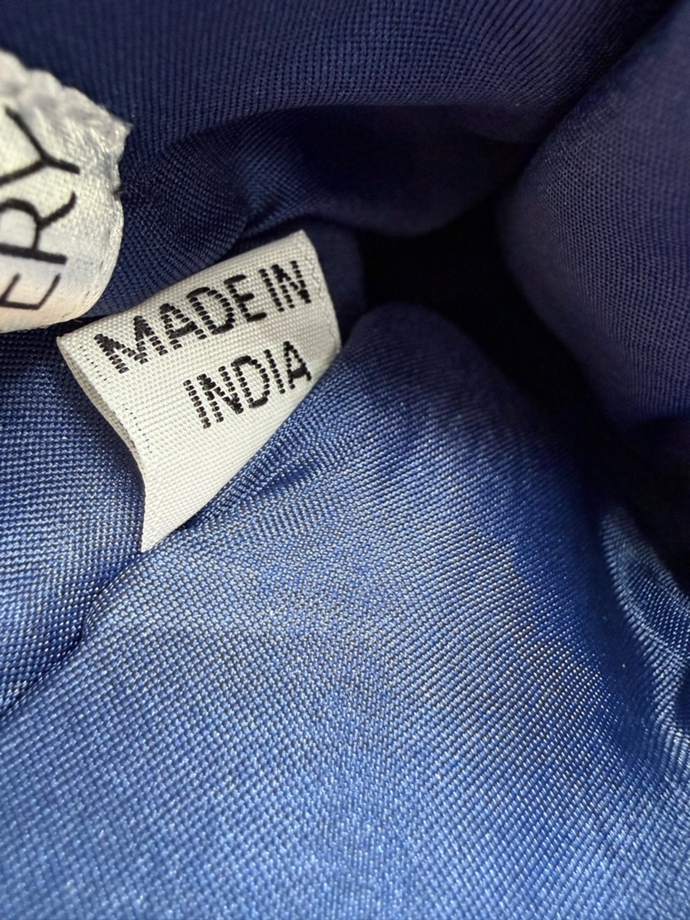 David Jeffrey Blue Beaded Wristlet Mobile - Clutch Evening Bag Ring Handle - Picture 4 of 15